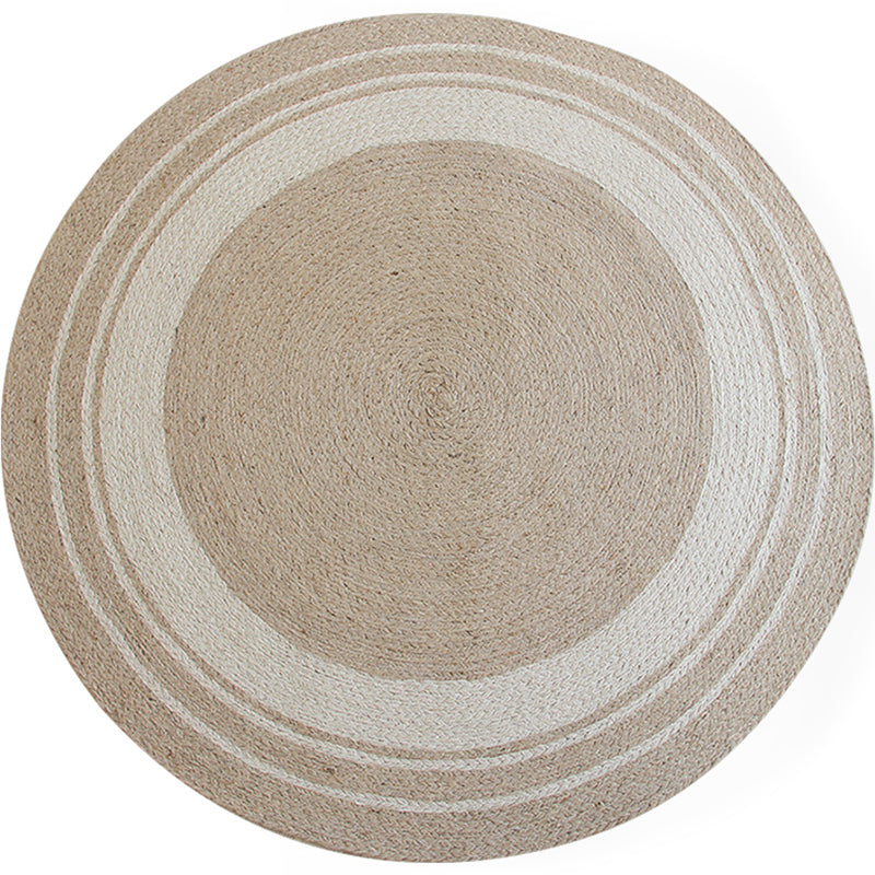 Multi-Color Lodge Rug Jute Mix Woven Plain Rug Pet-Friendly Durable Rug for Home Brown Clearhalo 'Area Rug' 'Rug' 2140676