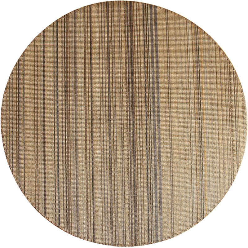 Brown Ticking Stripe Rug Sisal Woven Rustic Carpet Anti-Slip Stain Resistant Washable Rug for Home Decoration Clearhalo 'Area Rug' 'Rug' 2140737