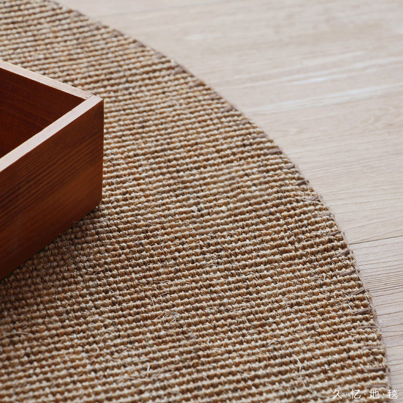 Eco-Friendly Brown Plain Rug Sisal Weaving Lodge Rug Pet Friendly Non-Slip Washable Rug for Bedroom Clearhalo 'Area Rug' 'Rug' 2140741