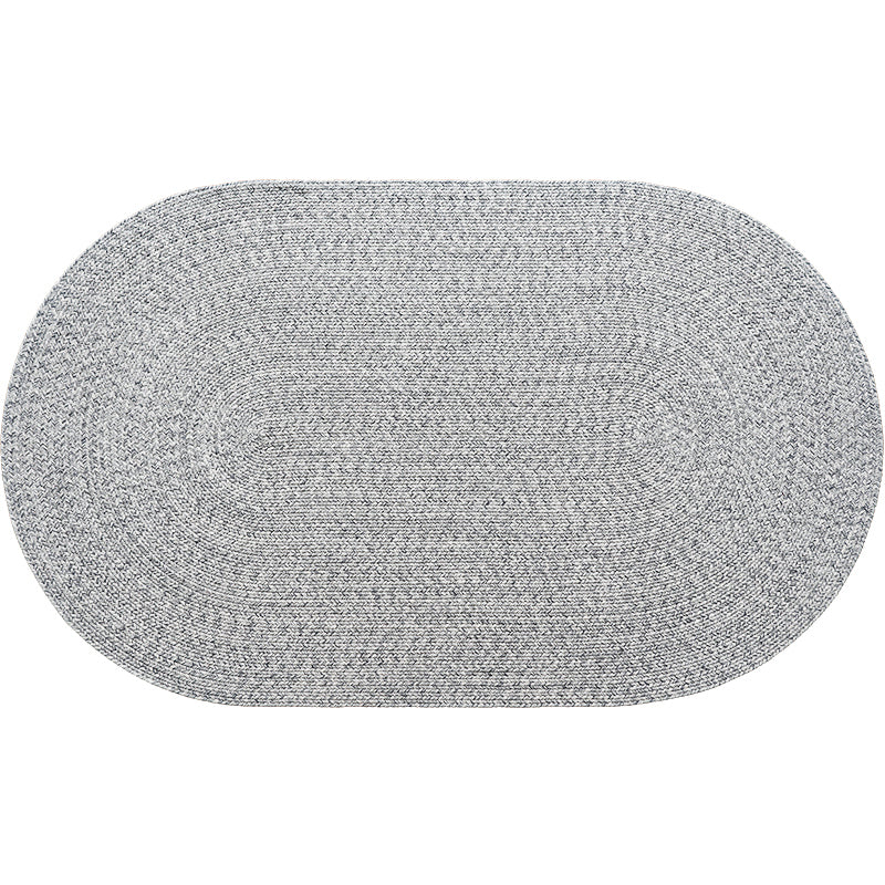 Cottage Room Rug Grey Plain Woven Carpet Jute Machine Washable Pet Friendly Anti-Slip Rug for Living Room Light Gray Clearhalo 'Area Rug' 'Rug' 2140745