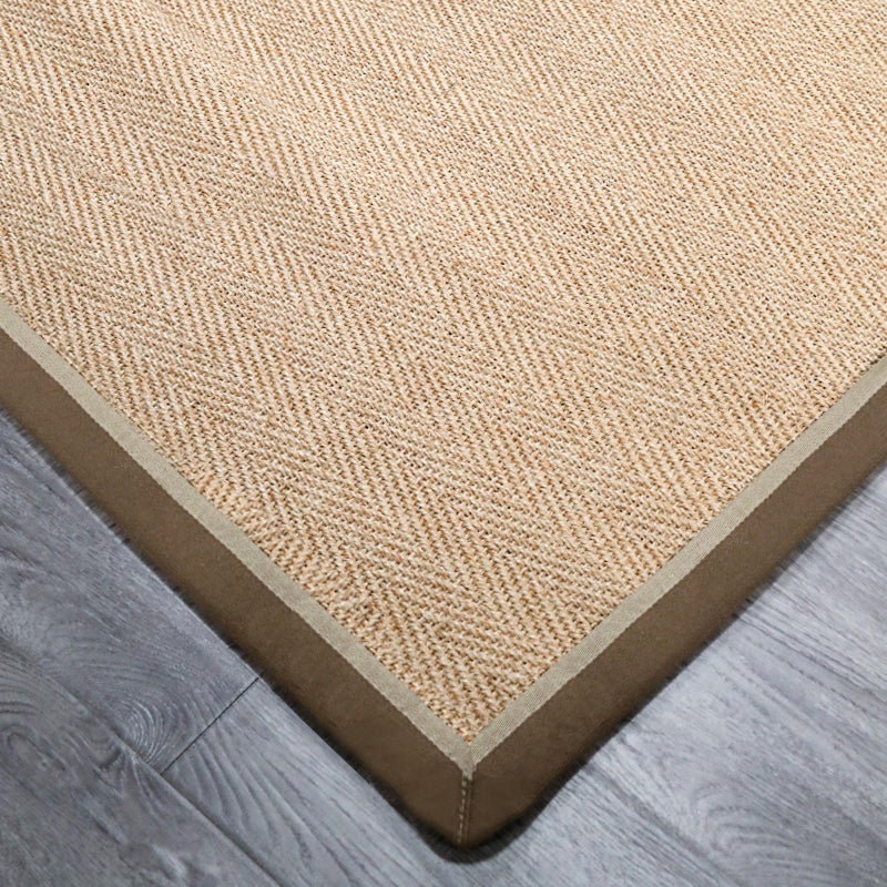 Multicolor Plain Mat Rug Sisal Woven Lodge Rug Non-Slip Backing Stain Resistant Machine Washable Area Carpet for Room Tan Clearhalo 'Area Rug' 'Rug' 2140799
