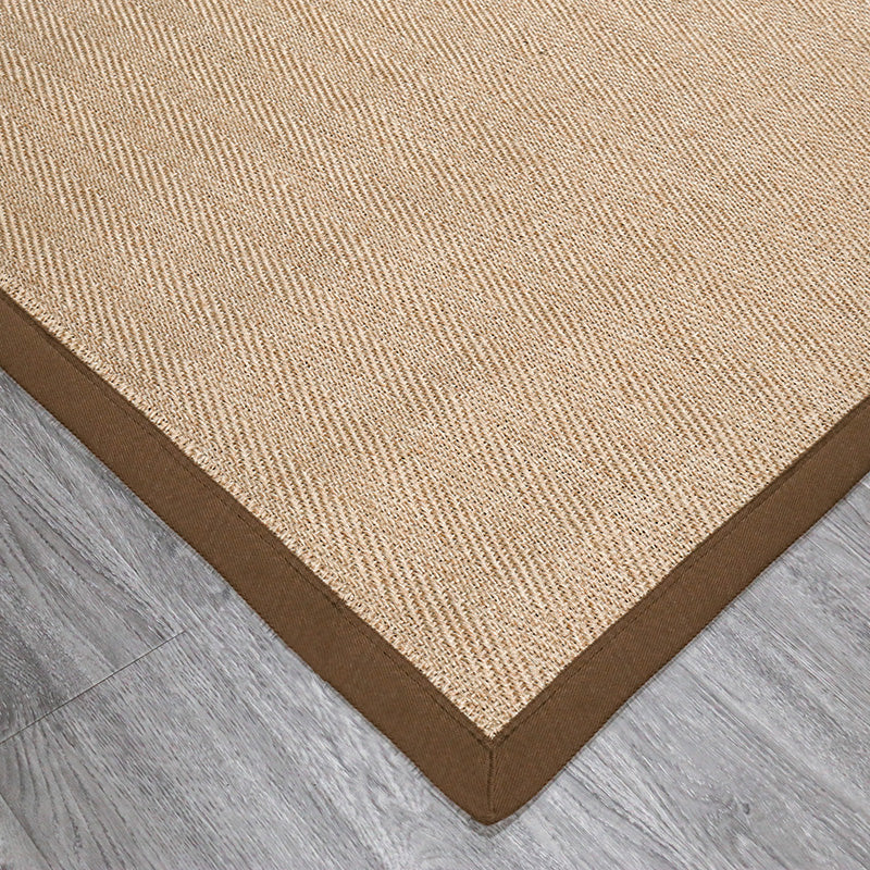 Multicolor Plain Mat Rug Sisal Woven Lodge Rug Non-Slip Backing Stain Resistant Machine Washable Area Carpet for Room Dark Khaki Clearhalo 'Area Rug' 'Rug' 2140805