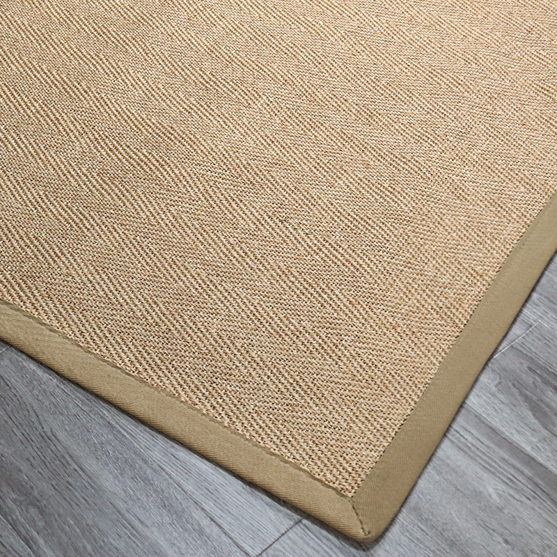 Multicolor Plain Mat Rug Sisal Woven Lodge Rug Non-Slip Backing Stain Resistant Machine Washable Area Carpet for Room Khaki Clearhalo 'Area Rug' 'Rug' 2140809