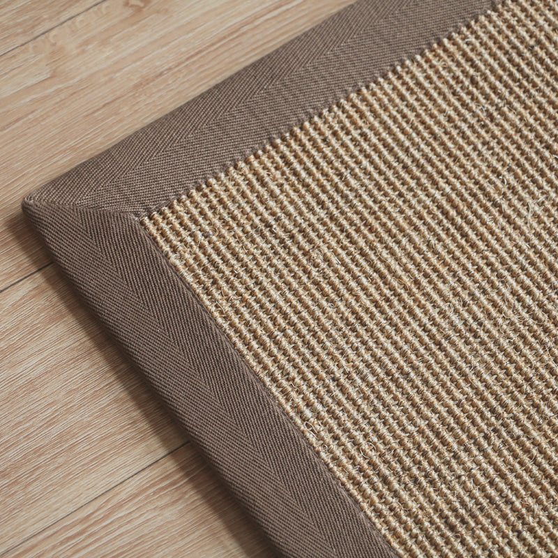 Brown Living Room Rug Countryside Plain Rug Sisal Anti-Slip Pet Friendly Washable Area Rug Clearhalo 'Area Rug' 'Rug' 2140812