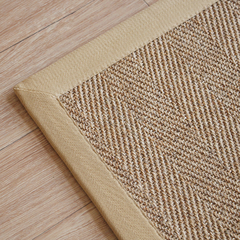 Multi Color Rustic Indoor Rug Sisal Woven Striped Pattern Carpet Machine Washable Stain Resistant Non-Slip Rug for Room Beige Clearhalo 'Area Rug' 'Rug' 2140825