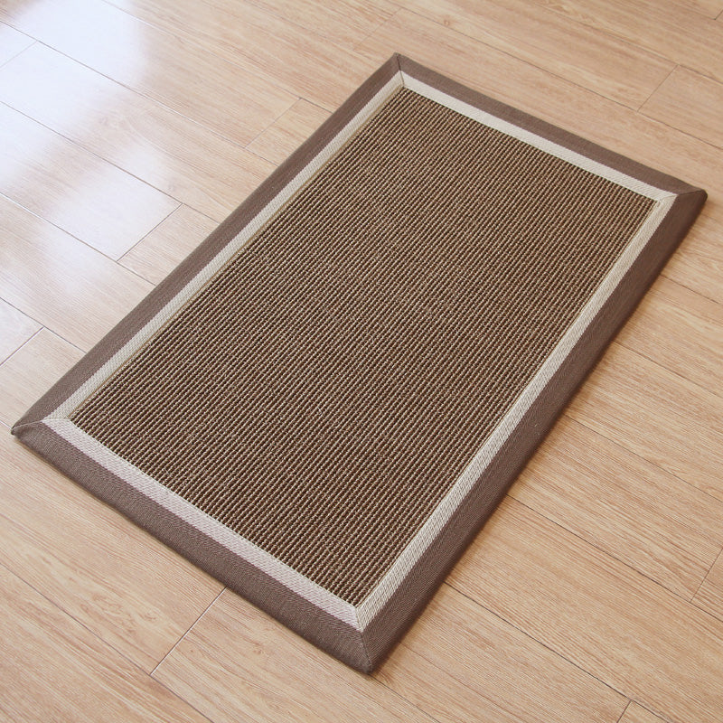 Multi Colored Cottage Rug Sisal Braided Plain Rug Pet Friendly Anti-Slip Backing Stain Resistant Carpet for Living Room Beige-Coffee Clearhalo 'Area Rug' 'Rug' 2140845