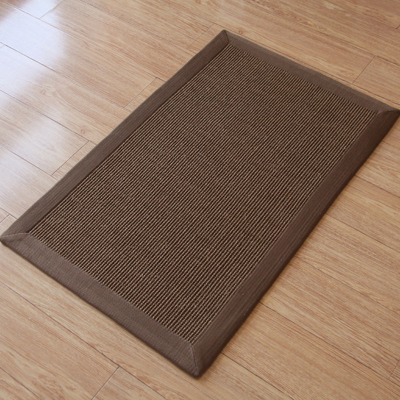 Multi Colored Cottage Rug Sisal Braided Plain Rug Pet Friendly Anti-Slip Backing Stain Resistant Carpet for Living Room Brown Clearhalo 'Area Rug' 'Rug' 2140846