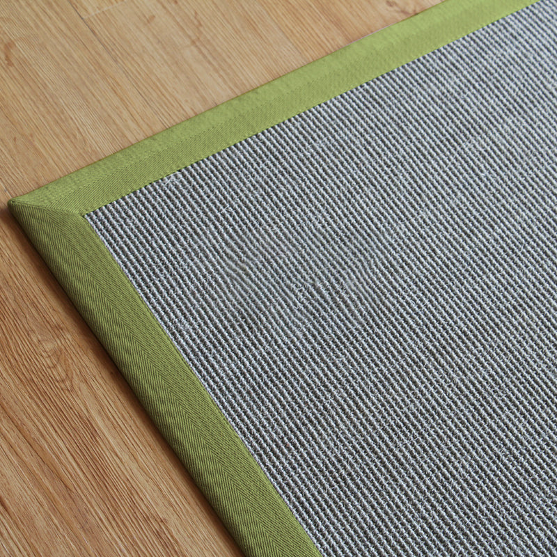 Cottage Guest Room Rug Multicolor Plain Rug Sisal Pet Friendly Non-Slip Backing Stain Resistant Carpet with Wrapped Trim Green Clearhalo 'Area Rug' 'Rug' 2140887
