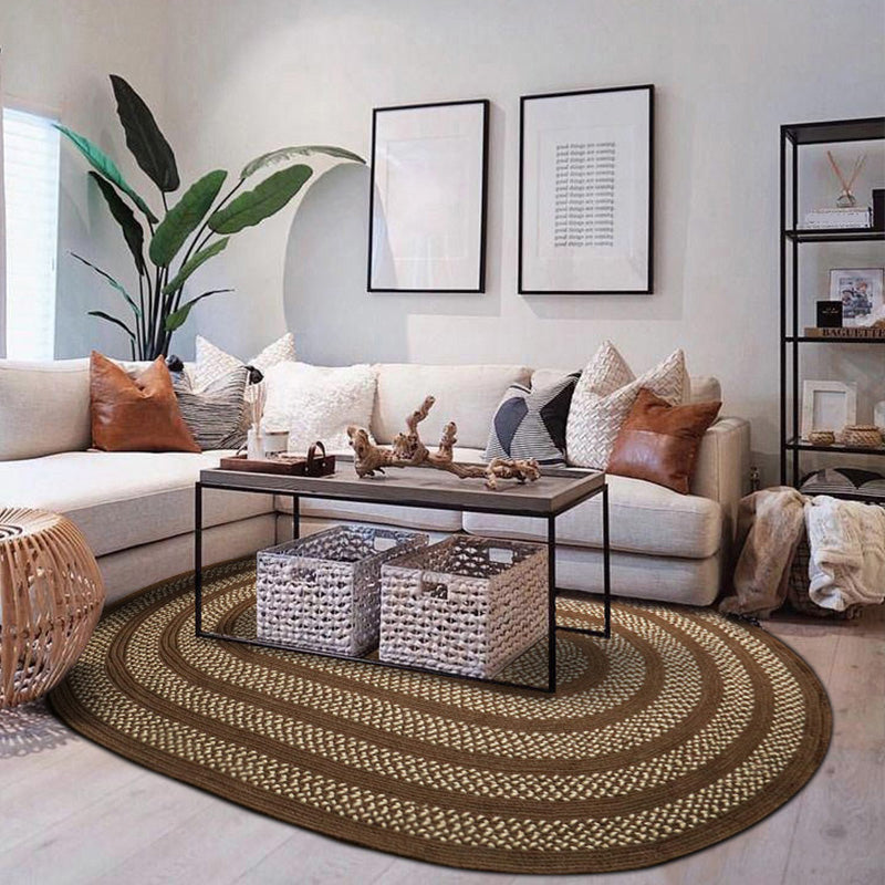 Thick Multicolor Lodge Rug Sisal Geometric Patterned Rug Pet Friendly Anti-Slip Backing Machine Washable Rug for Home Decor Brown 5'3" x 7'7" Clearhalo 'Area Rug' 'Rug' 2140966