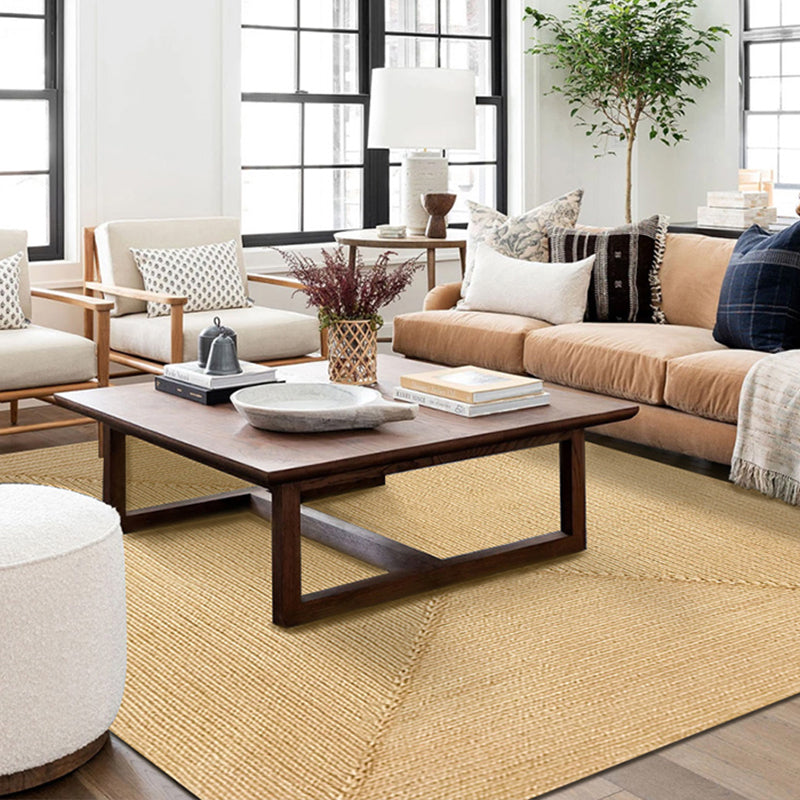 Thick Multicolor Lodge Rug Sisal Geometric Patterned Rug Pet Friendly Anti-Slip Backing Machine Washable Rug for Home Decor Khaki 4'11" x 6'7" Clearhalo 'Area Rug' 'Rug' 2140973