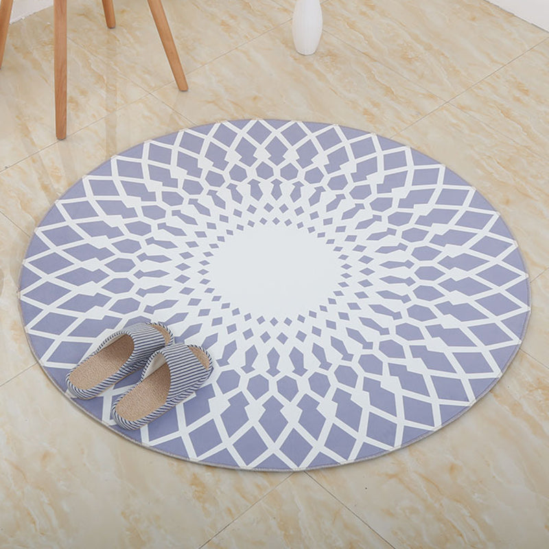 Eclectic Tribal Patterned Rug Multi Colored Polypropylene Rug Stain Resistant Machine Washable Non-Slip Backing Carpet for Living Room Purple-White Clearhalo 'Area Rug' 'Bohemian' 'Rugs' Rug' 2141024