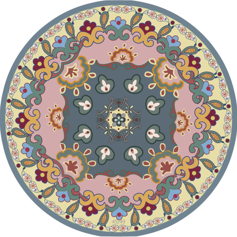 Multicolor Tribal Print Rug Polyester Bohemian Carpet Stain Resistant Machine Washable Non-Slip Rug for Bedroom Yellow-Pink Clearhalo 'Area Rug' 'Bohemian' 'Rugs' Rug' 2141130