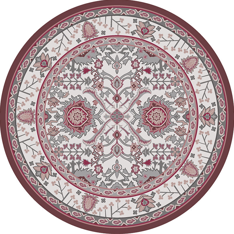 Multicolor Tribal Print Rug Polyester Bohemian Carpet Stain Resistant Machine Washable Non-Slip Rug for Bedroom Dark Red Clearhalo 'Area Rug' 'Bohemian' 'Rugs' Rug' 2141132