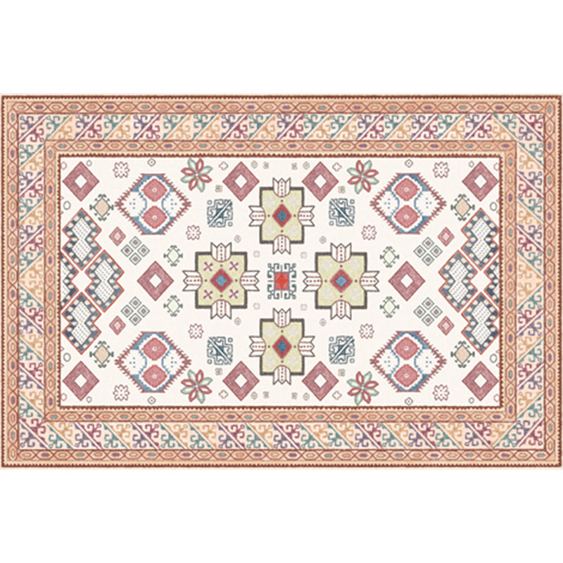 Multi Color Geometric Print Rug Synthetics Bohemia Carpet Stain Resistant Pet Friendly Non-Slip Backing Rug for Living Room Light Orange Clearhalo 'Area Rug' 'Bohemian' 'Rugs' Rug' 2141327