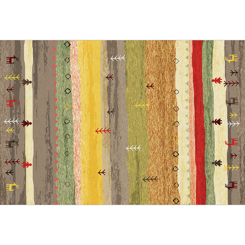 Bohemian Living Room Rug Multi Color Geometric Rug Polypropylene Stain Resistant Non-Slip Backing Washable Area Carpet Yellow-Green Clearhalo 'Area Rug' 'Bohemian' 'Rugs' Rug' 2141419