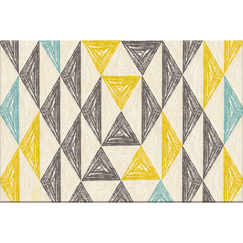 Chic Geometric Pattern Rug Multi Colored Boho Rug Synthetics Washable Non-Slip Stain Resistant Rug for Living Room Black-Yellow Clearhalo 'Area Rug' 'Bohemian' 'Rugs' Rug' 2141433
