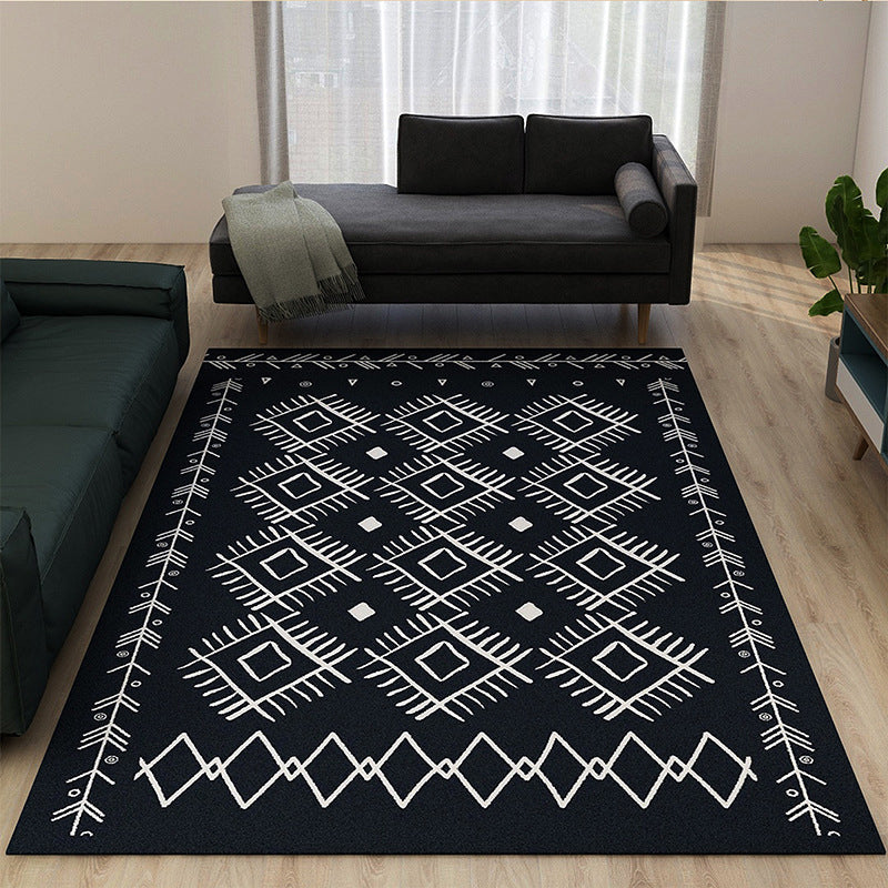 Eclectic Room Rug Multi-Color Rhombus Patterned Carpet Synthetics Stain Resistant Anti-Slip Backing Machine Washable Rug Clearhalo 'Area Rug' 'Bohemian' 'Rugs' Rug' 2141488