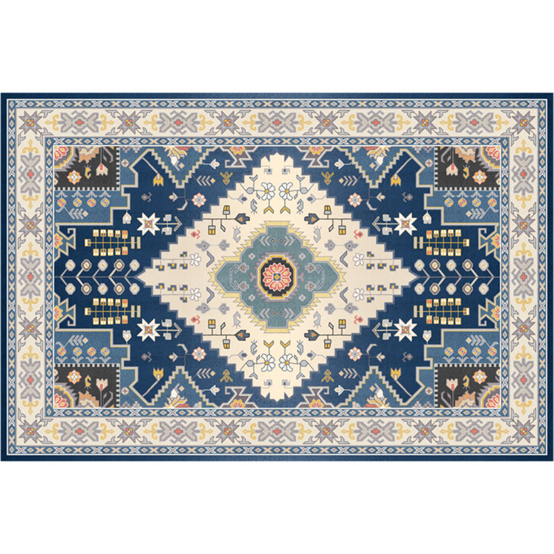 Classy Multicolor Geometric Rug Polypropylene Boho Chic Rug Non-Slip Backing Machine Washable Pet Friendly Carpet for Bedroom Blue Clearhalo 'Area Rug' 'Bohemian' 'Rugs' Rug' 2141618