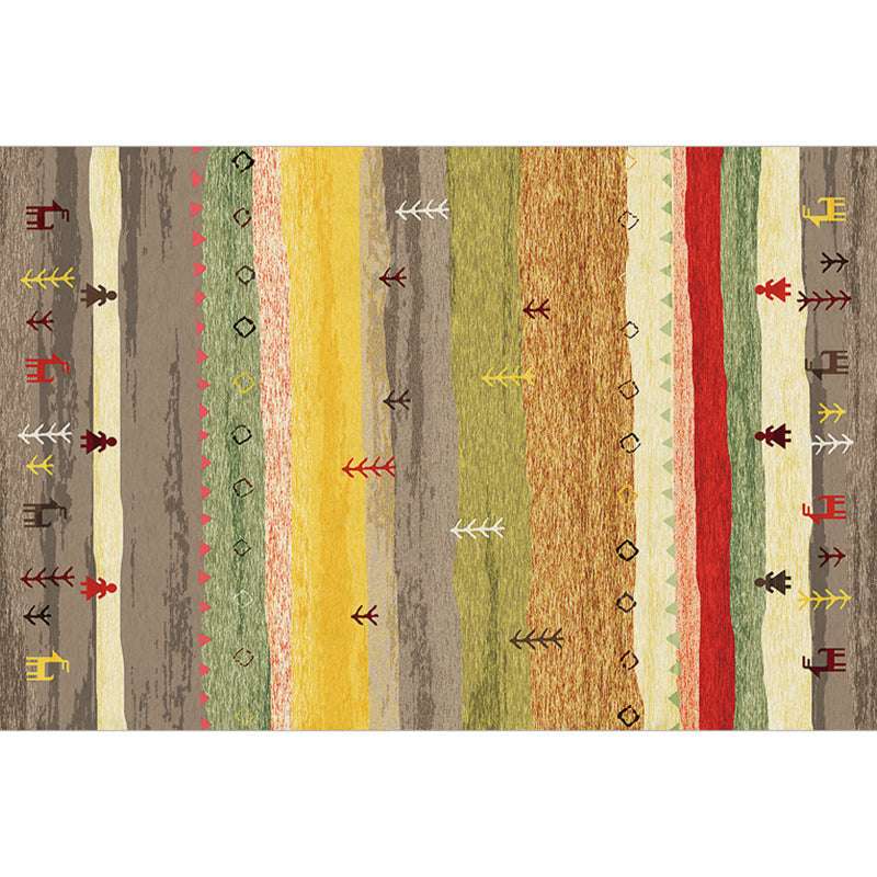 Classy Multicolor Geometric Rug Polypropylene Boho Chic Rug Non-Slip Backing Machine Washable Pet Friendly Carpet for Bedroom Gray-Yellow Clearhalo 'Area Rug' 'Bohemian' 'Rugs' Rug' 2141628