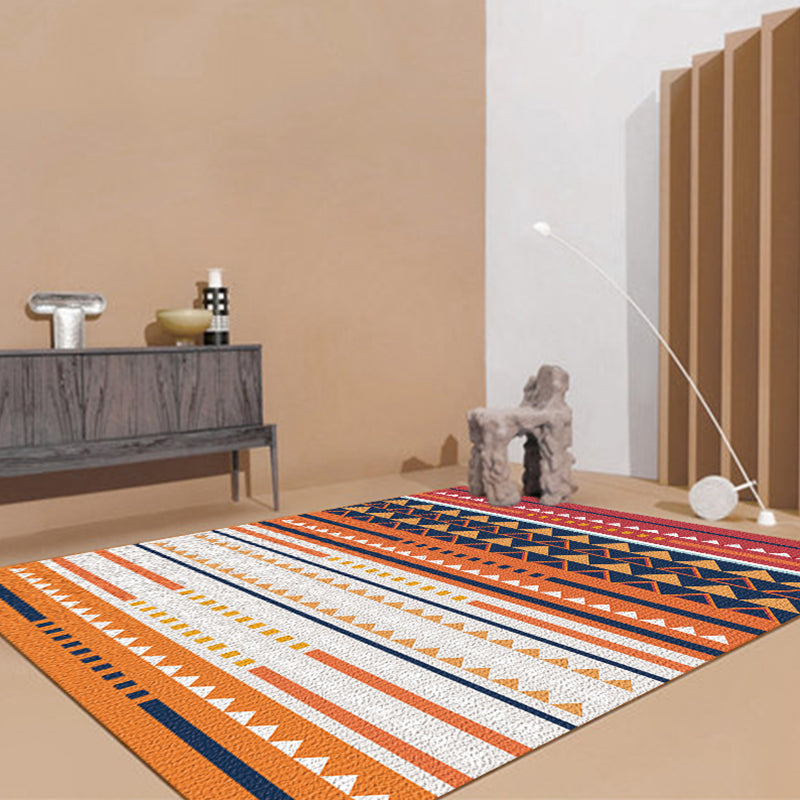 Fashion Boho Chic Rug Multi Color Rhombus Printing Carpet Machine Washable Pet Friendly Anti-Slip Backing Rug for Home Yellow-Red Clearhalo 'Area Rug' 'Bohemian' 'Rugs' Rug' 2170299