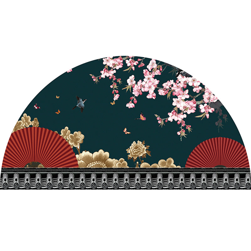 Chinoiserie Patterned Rug Multi Colored Polypropylene Carpet Anti-Slip Backing Pet Friendly Stain Resistant Rug for Door Clearhalo 'Area Rug' 'Rug' 2170343