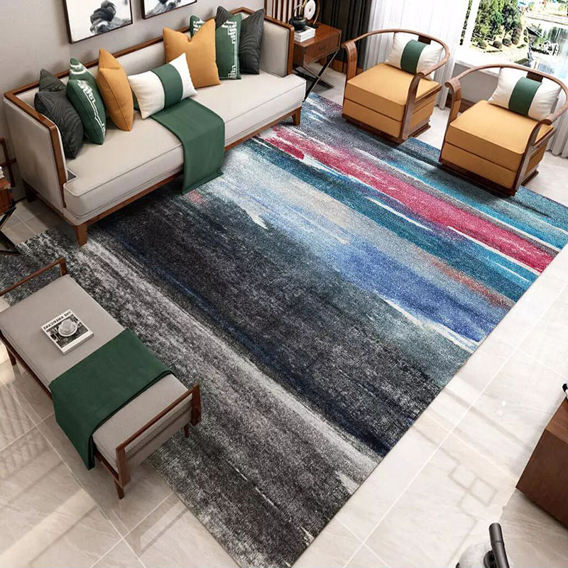 Glamour Drawing Print Rug Multicolor Chinoiserie Carpet Synthetics Pet Friendly Non-Slip Backing Washable Rug for Home Navy Clearhalo 'Area Rug' 'Rug' 2170364