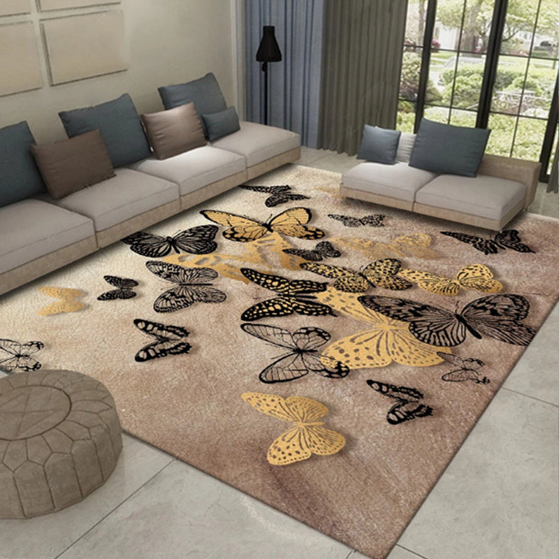 Multi Color Asia Indoor Rug Synthetics 3D Patterned Carpet Washable Stain Resistant Anti-Slip Backing Rug for Great Room Coffee Clearhalo 'Area Rug' 'Rug' 2170383