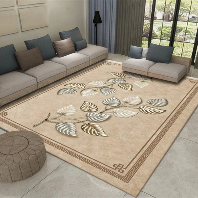Multi Color Asia Indoor Rug Synthetics 3D Patterned Carpet Washable Stain Resistant Anti-Slip Backing Rug for Great Room Light Coffee Clearhalo 'Area Rug' 'Rug' 2170385