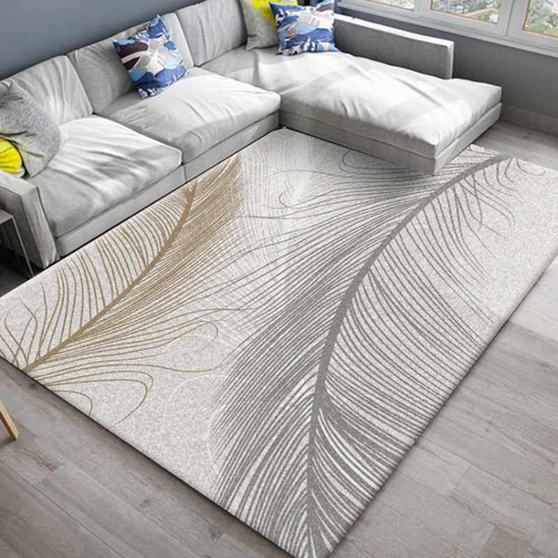 Chic Oriental Rug Polyester Flower Botanical Rug Non-Slip Machine Washable Pet Friendly Carpet for Family Room Clearhalo 'Area Rug' 'Rug' 2170466