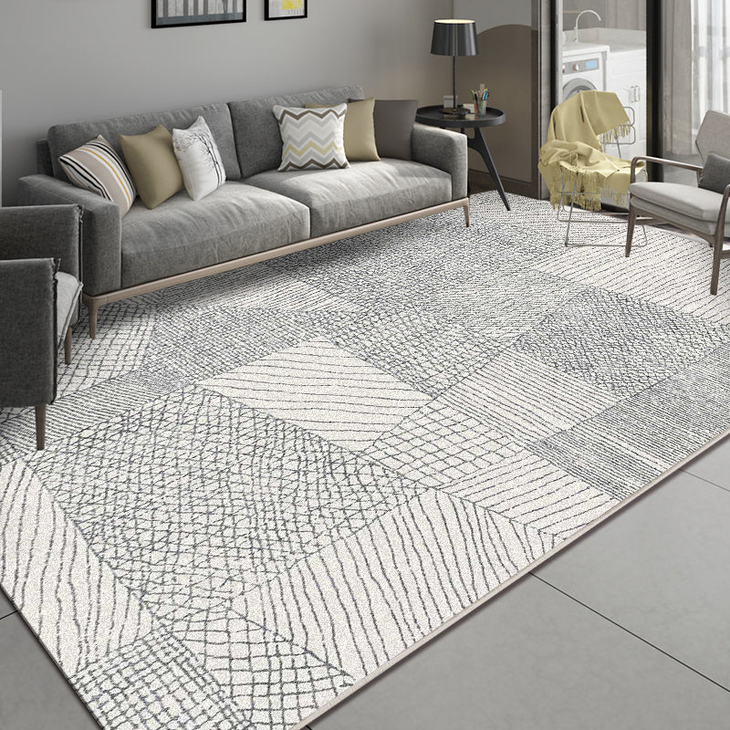 Multi Color Rustic Effect Rug Synthetics Cyberpunk Rug Stain Resistant Non-Slip Machine Washable Rug for Guest Room Grey Clearhalo 'Area Rug' 'Rug' 2170569