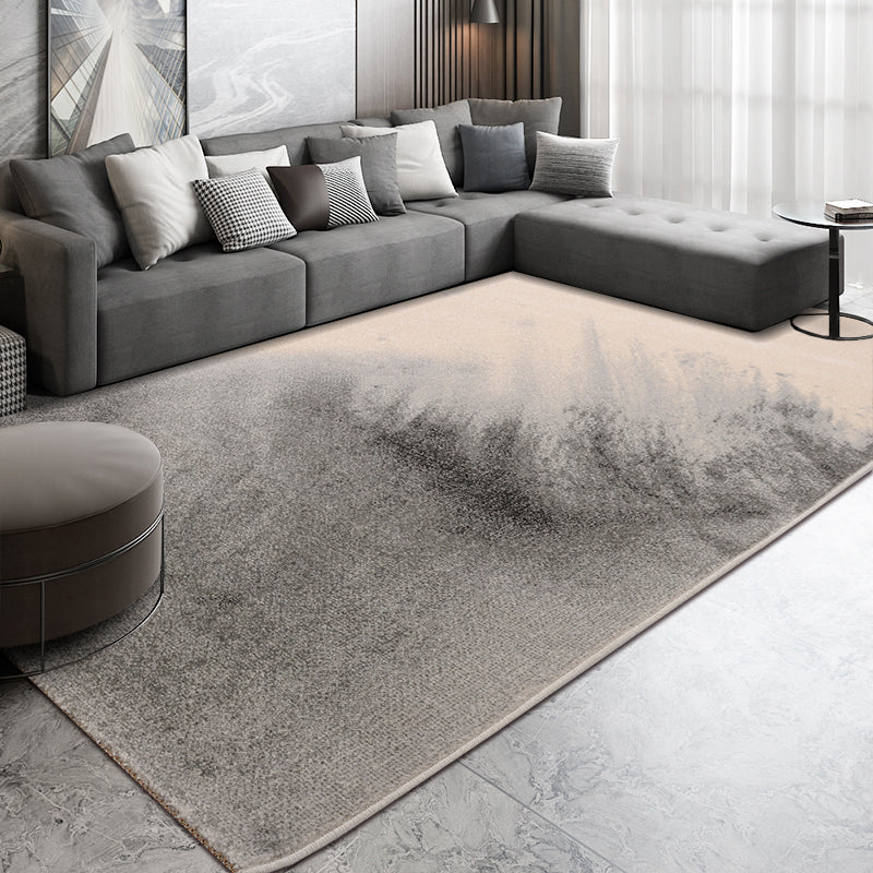 Industrial Dining Room Rug Multi Colored Fading Effect Carpet Polypropylene Machine Washable Anti-Slip Pet Friendly Rug Grey Clearhalo 'Area Rug' 'Rug' 2170578