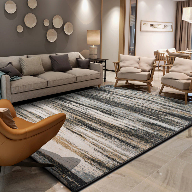 Simple Multi-Colored Ombre Rug Polypropylene Industrial Style Rug Pet Friendly Machine Washable Non-Slip Carpet for Bedroom Black Clearhalo 'Area Rug' 'Rug' 2170616