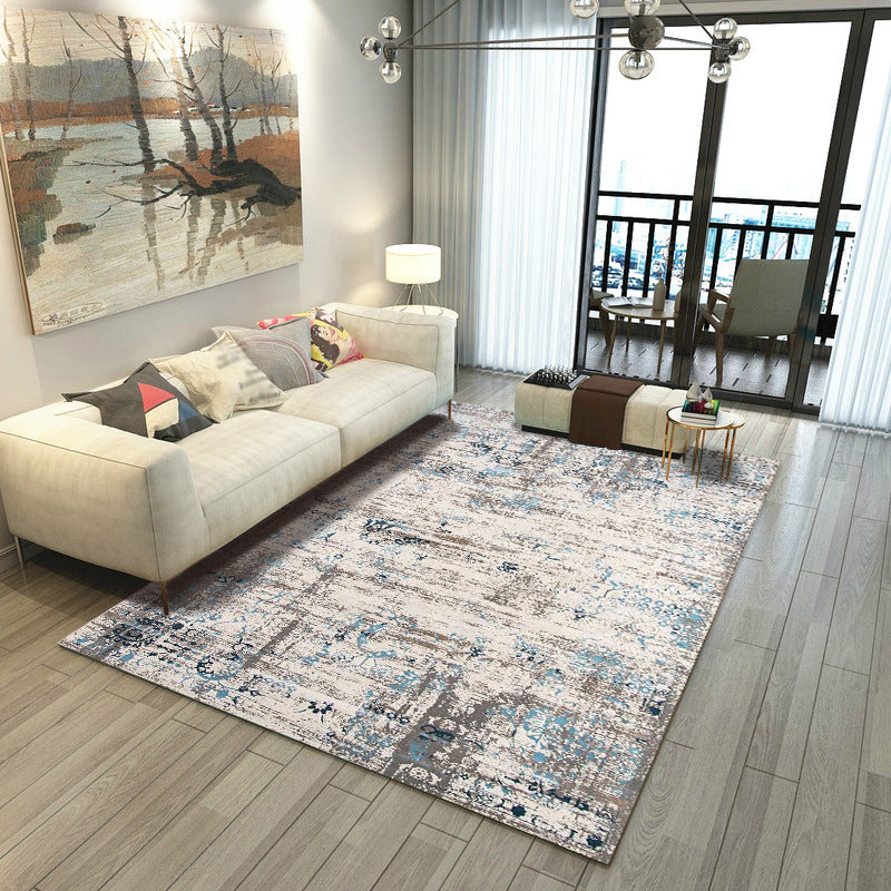 Shabby Chic Multicolor Steampunk Rug Polypropylene Rustic Surface Carpet Pet Friendly Washable Anti-Slip Backing Rug for Home Gray-Coffee Clearhalo 'Area Rug' 'Rug' 2170664