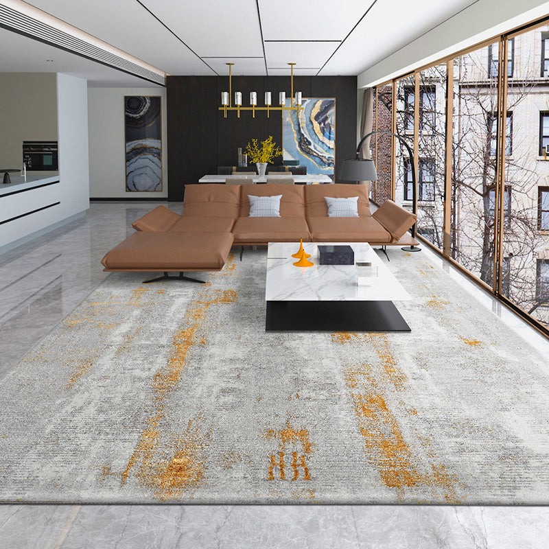 Classic Glittering Abstract Rug Multi Color Industrial Area Rug Polyester Pet Friendly Washable Non-Slip Backing Rug for Home Grey Clearhalo 'Area Rug' 'Rug' 2170710