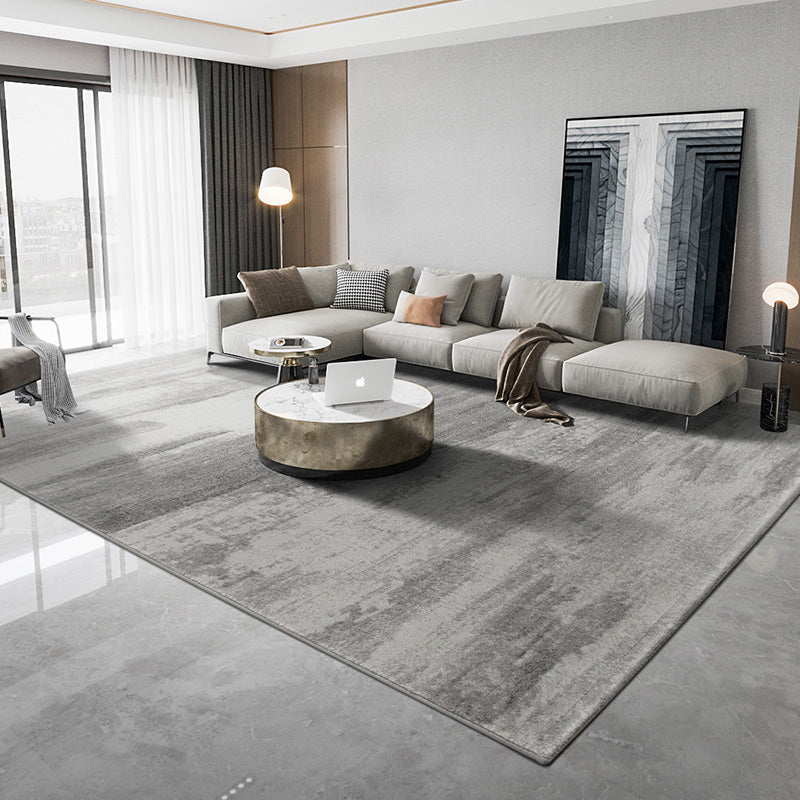 Industrial Lounge Area Rug Multi-Color Abstract Rug Polyester Machine Washable Non-Slip Backing Pet Friendly Rug Smoke Gray Clearhalo 'Area Rug' 'Rug' 2170829