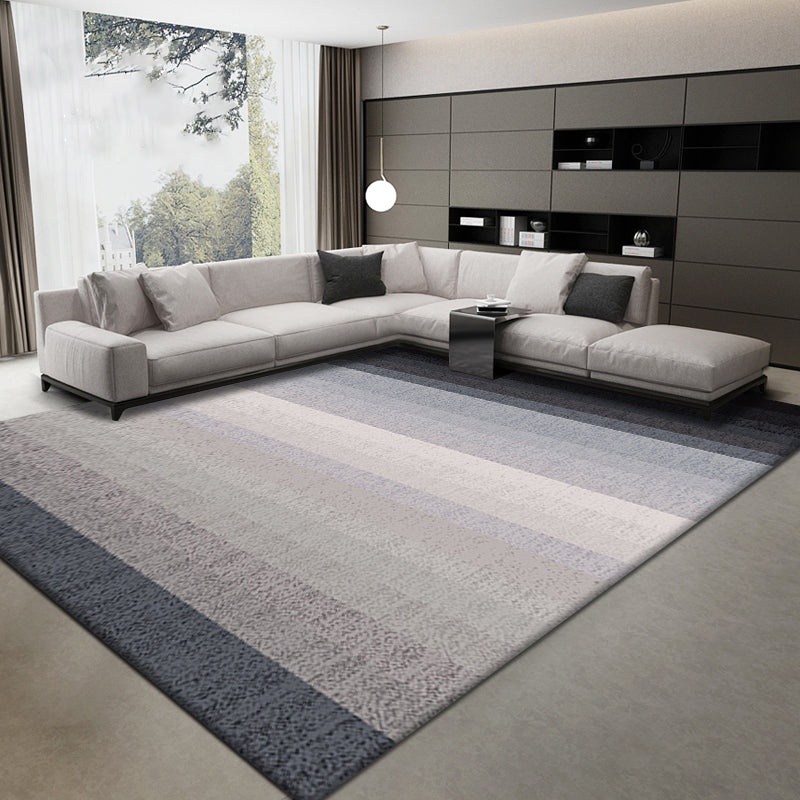 Simplicity Multicolor Ombre Rug Polyester Industrial Carpet Non-Slip Backing Pet Friendly Stain Resistant Rug for Guest Room Grey Clearhalo 'Area Rug' 'Rug' 2170880