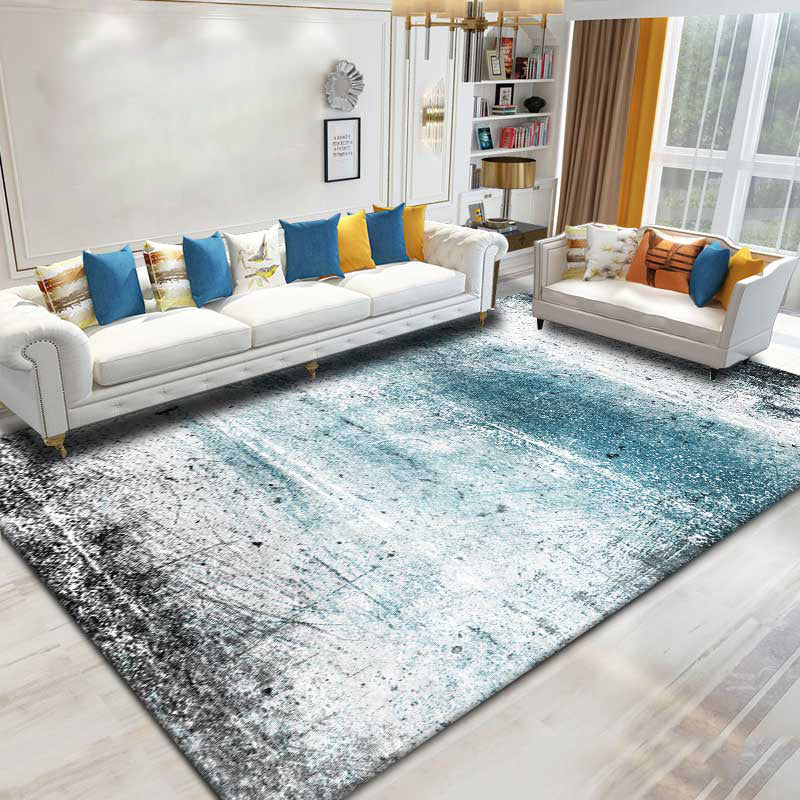 Simplicity Multicolor Ombre Rug Polyester Industrial Carpet Non-Slip Backing Pet Friendly Stain Resistant Rug for Guest Room Lake Green Clearhalo 'Area Rug' 'Rug' 2170886