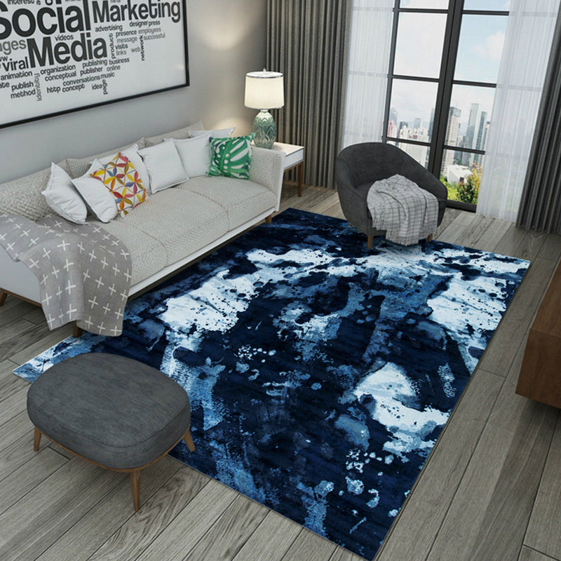Classical Multicolor Industrial Rug Polyester Abstract Painting Carpet Anti-Slip Backing Machine Washable Stain Resistant Rug for Lounge Clearhalo 'Area Rug' 'Rug' 2170916