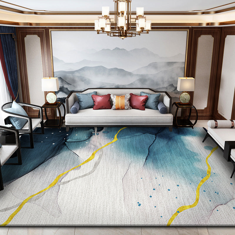 Industrial Plain Rug Multi Color Synthetics Area Carpet Pet Friendly Anti-Slip Machine Washable Rug for Great Room Lake Green Clearhalo 'Area Rug' 'Rug' 2171167