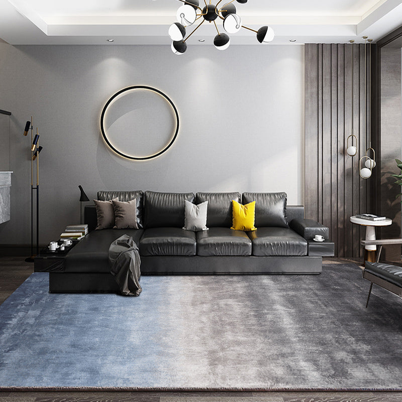 Industrial Plain Rug Multi Color Synthetics Area Carpet Pet Friendly Anti-Slip Machine Washable Rug for Great Room Gray Blue Clearhalo 'Area Rug' 'Rug' 2171175