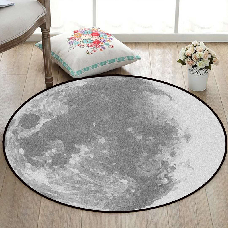 Realistic Multicolor Cosmos Print Rug Polyester Modern Carpet Pet Friendly Anti-Slip Machine Washable Rug for Kids Room Light Gray Clearhalo 'Area Rug' 'Rug' 2171379