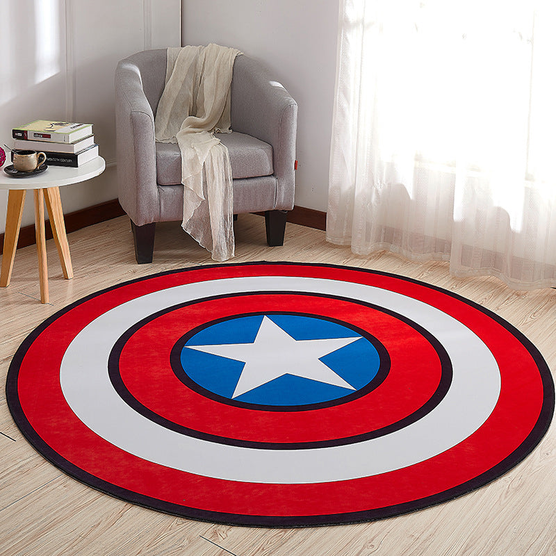 Creative Boys Bedroom Rug Multi Color Visual Deception Carpet Polypropylene Anti-Slip Pet Friendly Washable Rug Red-White Clearhalo 'Area Rug' 'Rug' 2171397
