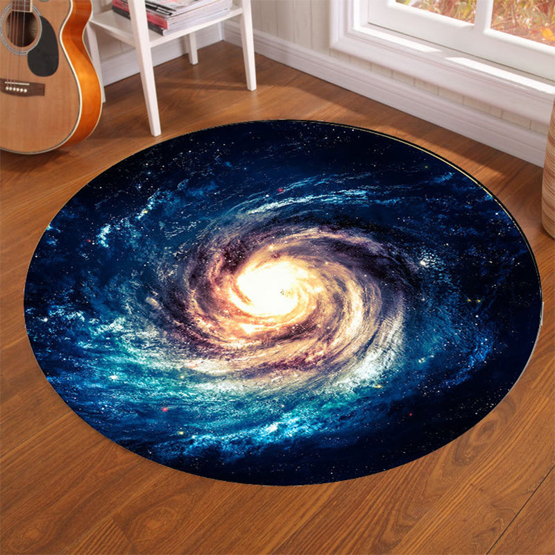 Multi-Color Visual Deception Rug Polyester Novelty Carpet Washable Anti-Slip Pet Friendly Rug for Boys Room Dark Blue Clearhalo 'Area Rug' 'Rug' 2171436