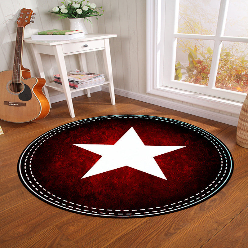 Multi-Color Visual Deception Rug Polyester Novelty Carpet Washable Anti-Slip Pet Friendly Rug for Boys Room Dark Red Clearhalo 'Area Rug' 'Rug' 2171451