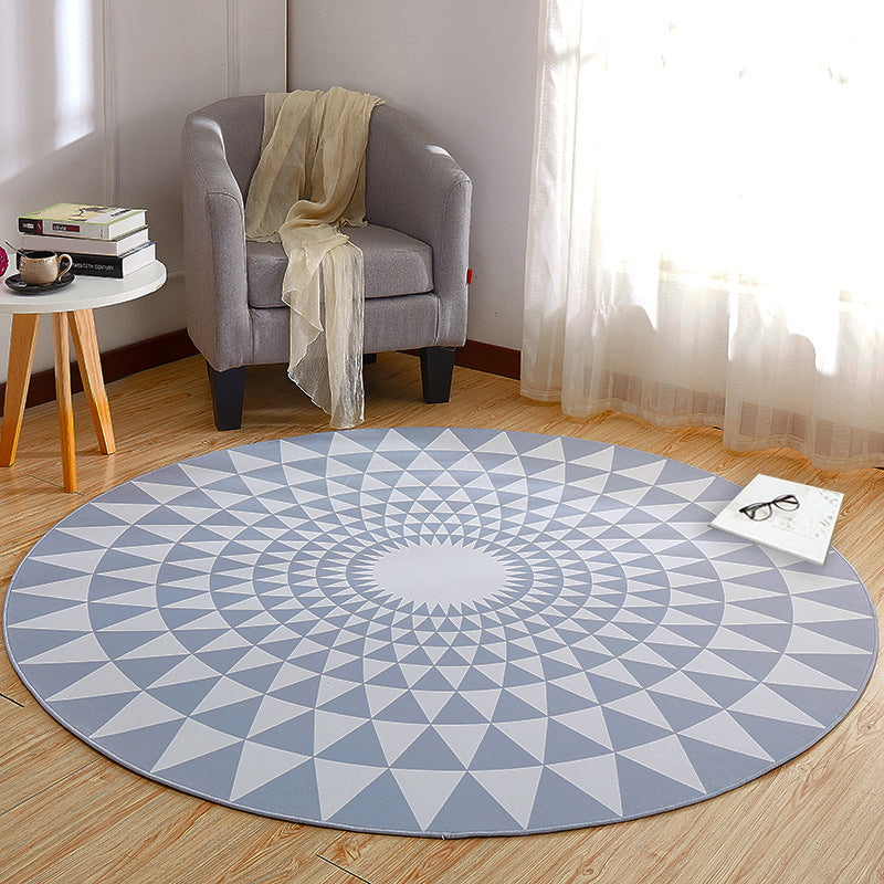 Cool Multi Colored Novelty Rug Synthetics 3D Illusion Area Rug Machine Washable Anti-Slip Pet Friendly Carpet for Living Room Light Purple Clearhalo 'Area Rug' 'Rug' 2171587