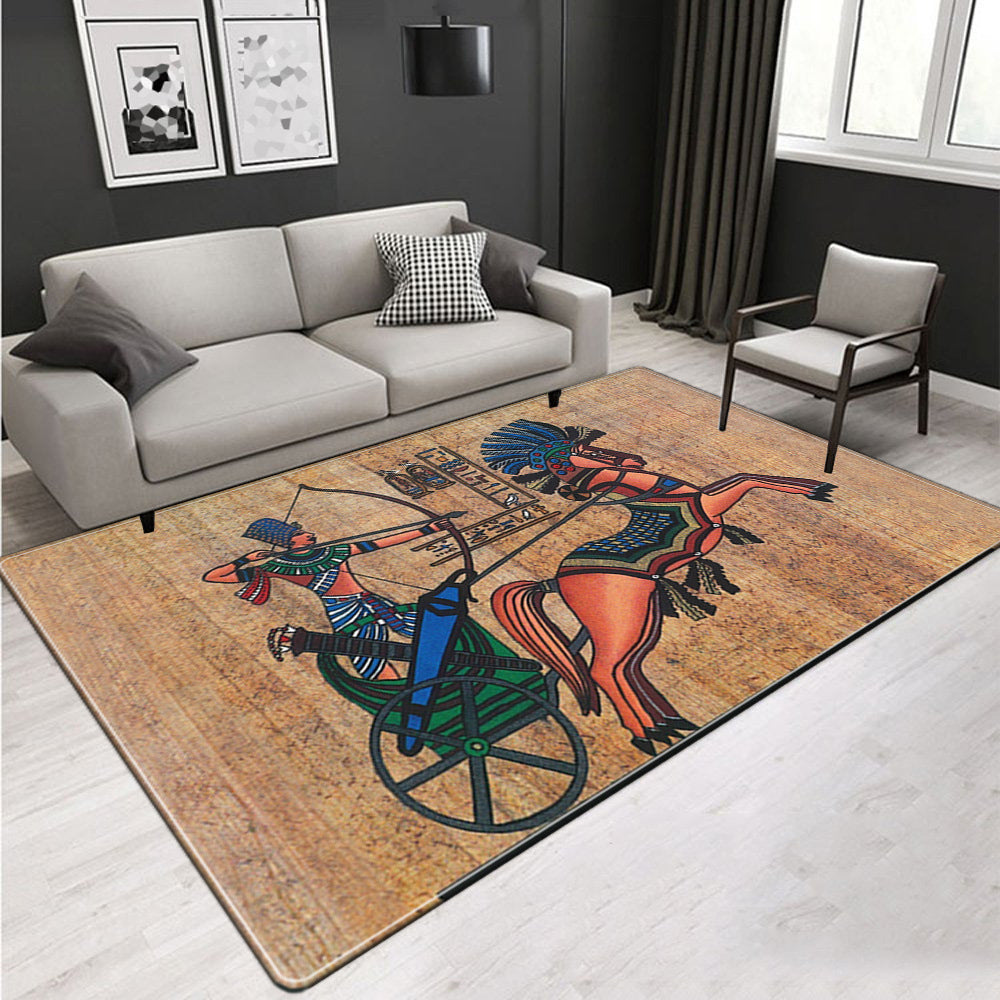 Novelty Living Room Rug Multicolor Tribal Figure Print Rug Synthetics Pet Friendly Anti-Slip Backing Washable Area Rug Clearhalo 'Area Rug' 'Rug' 2171666
