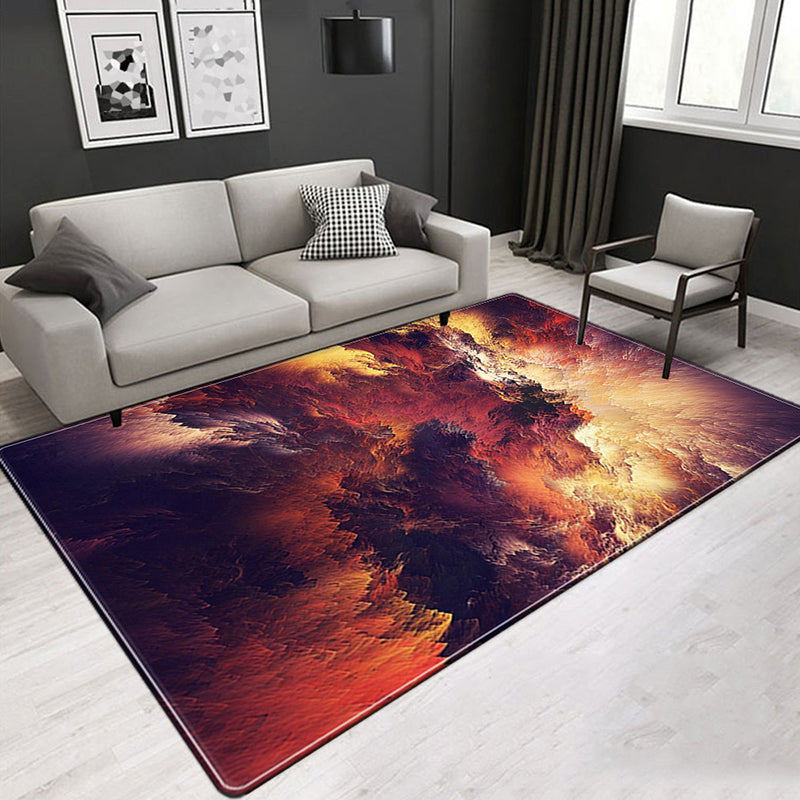 Novelty Living Room Rug Multicolor Tribal Figure Print Rug Synthetics Pet Friendly Anti-Slip Backing Washable Area Rug Red-Yellow Clearhalo 'Area Rug' 'Rug' 2171672