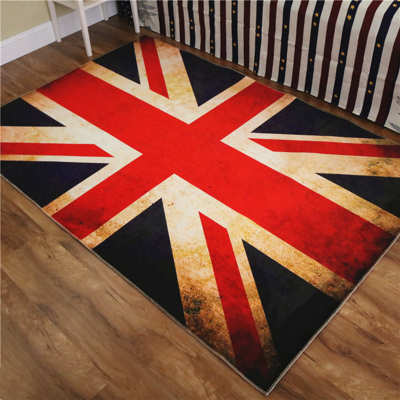 Splendid Multicolor Natural Scenery Rug Polyester Modern Rug Stain Resistant Washable Non-Slip Backing Rug for Family Room Red-Black Clearhalo 'Area Rug' 'Rug' 2171683
