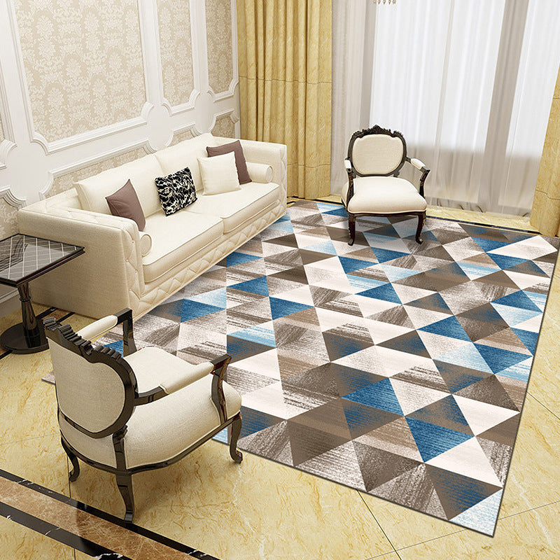 Unique Abstract Patterned Rug Multi Color Contemporary Rug Polypropylene Washable Pet Friendly Non-Slip Backing Rug for Lounge Coffee Clearhalo 'Area Rug' 'Modern' 'Rugs' Rug' 2171999