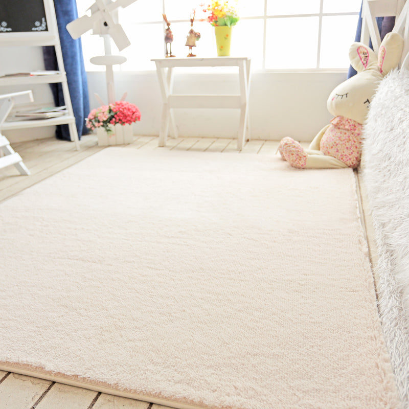 Scandinavian Solid Color Rug Multi Color Faux Wool Rug Stain Resistant Washable Non-Slip Rug for Bedroom Clearhalo 'Area Rug' 'Casual' 'Rugs' Rug' 2172170